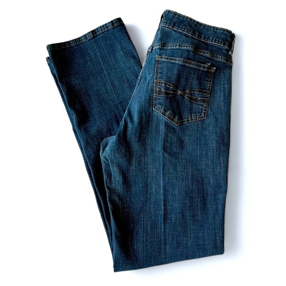 2/$30 Riders by Lee Straight Leg Mid Rise Denim Jeans SZ 14 Long - Picture 1 of 10